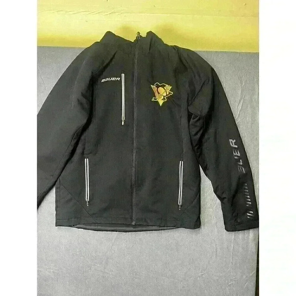 Bauer Pittsburgh Penguins Team Jacket Mens S Small Embroidered  (0076) - Picture 1 of 9